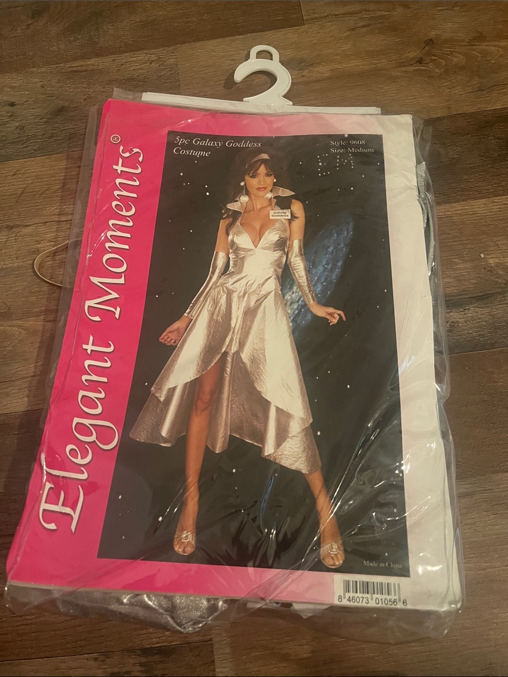 Elegant Moments Silver Galaxy Goddess High-Low Dress Costume size medium
